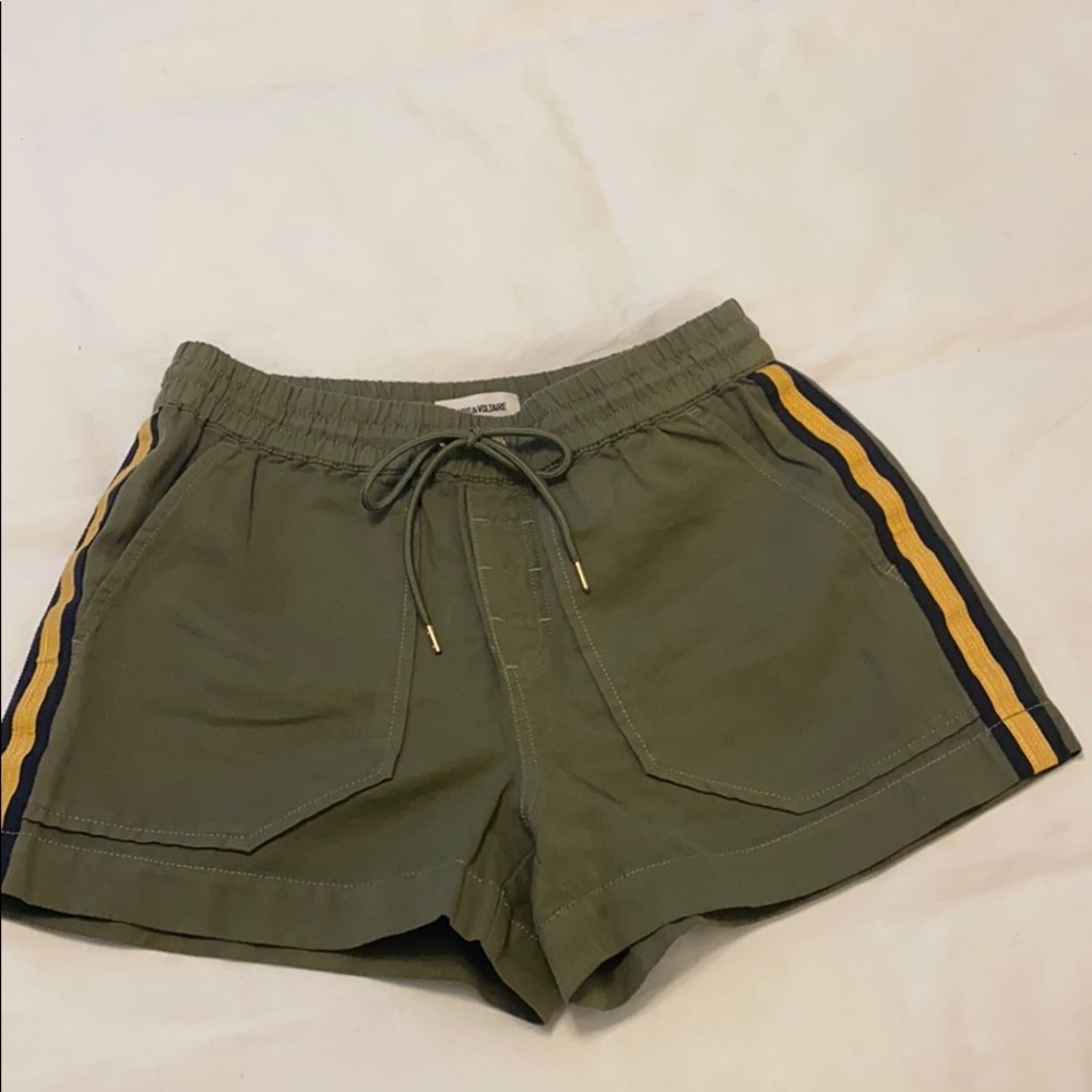 Green cargo shorts